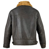Men's Outerwear Bomber Brown Sheepskin Leather jacket